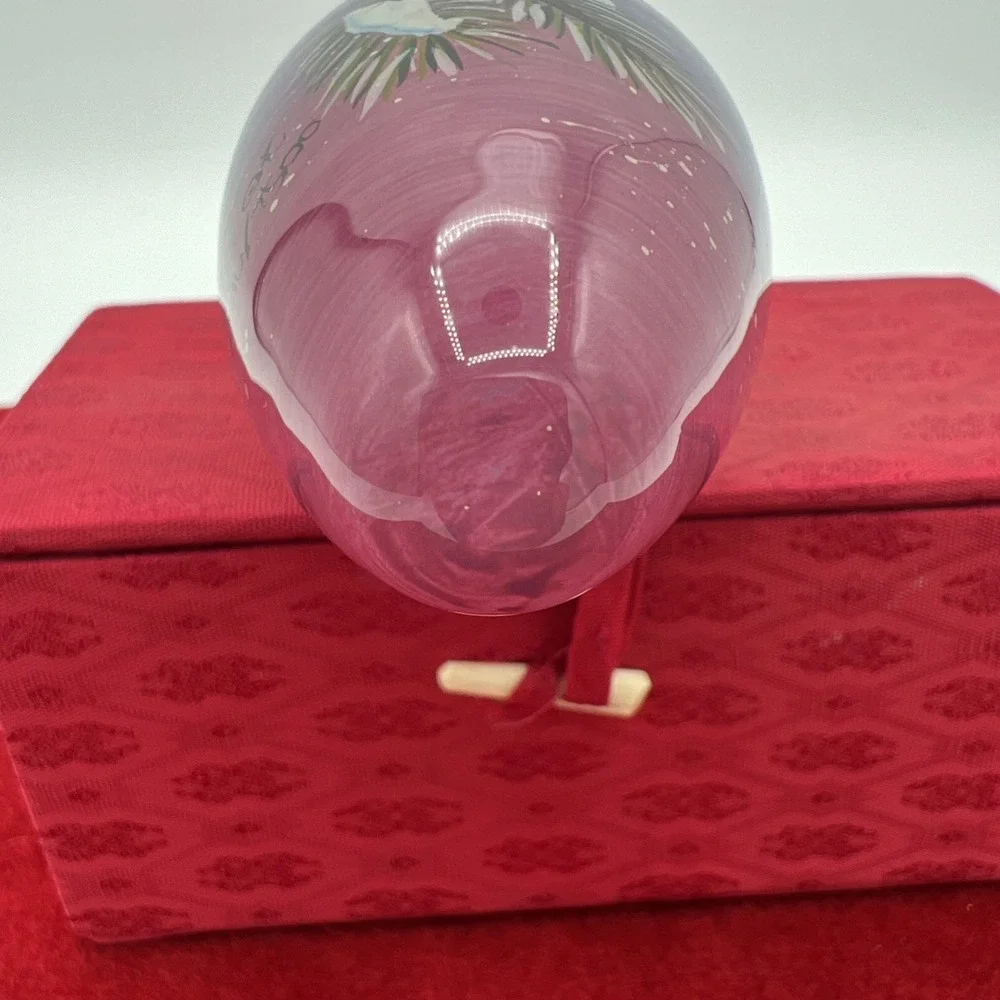 Christmas‎ ornament  INSIDE ART BY FIGI ROBIN BIRD LIGHT BULB ORIGINAL BOX